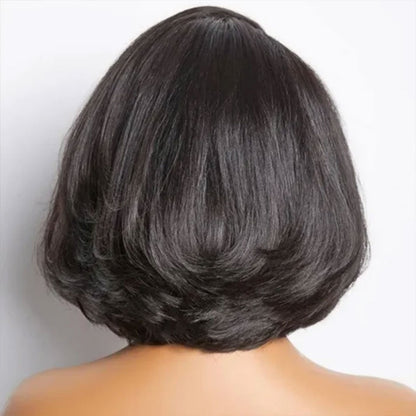 13X4/13X6 LACE FRONT HUMAN HAIR LAYERED CUT SHORT BOB WIG