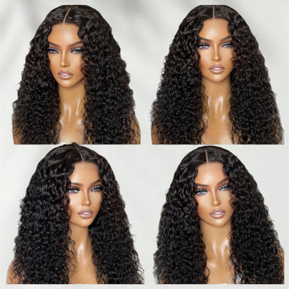 Upgrade 370 Fitted Cap Invisi-Strap HD Lace Preplucked Hairline Wig  Water Wave