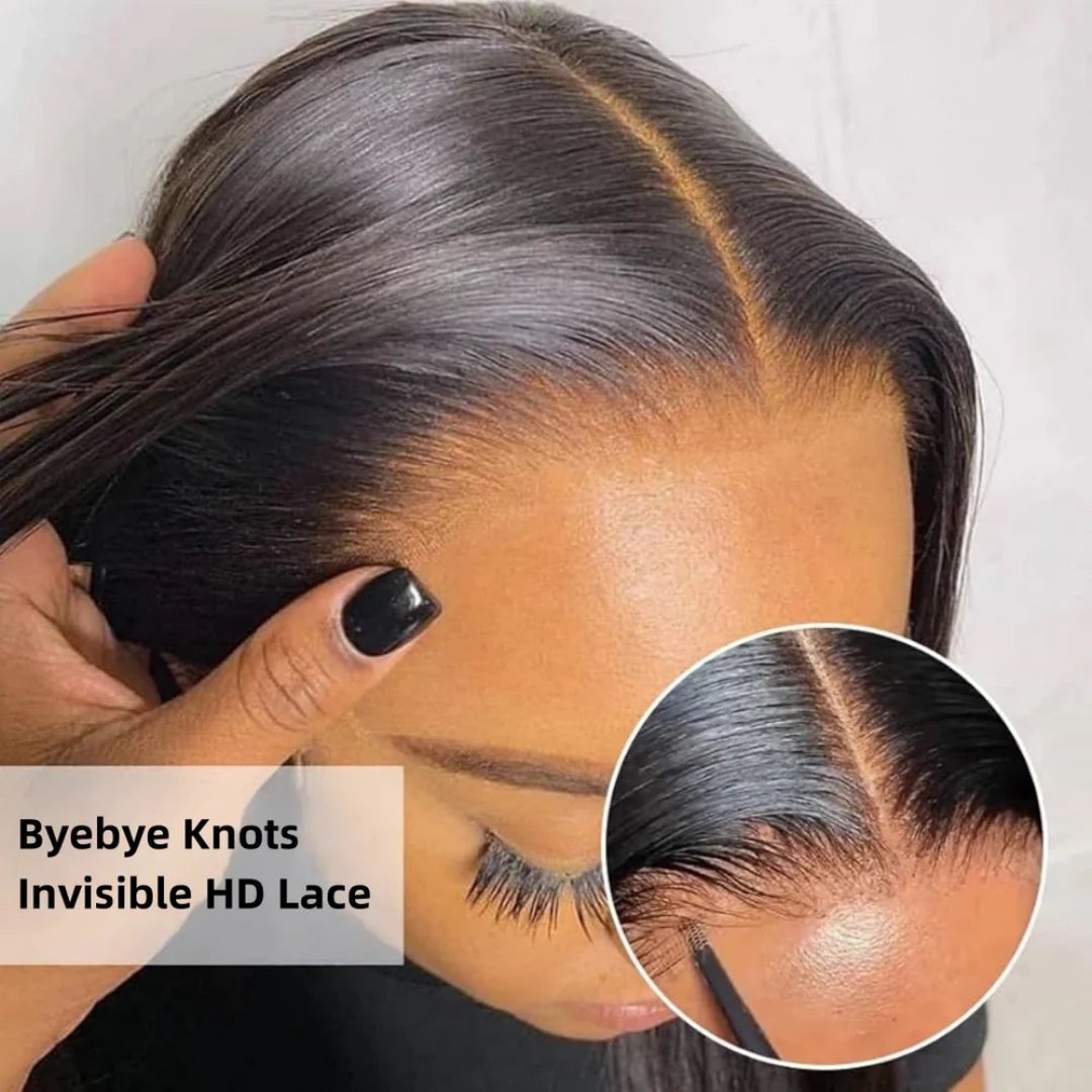 BYE-BYE KNOTS 13X6 HD LACE FRONTAL SUPER PRE-PLUCKED WIG /Burmese Curls