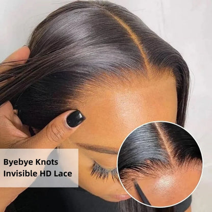 BYE-BYE KNOTS 13X6 HD LACE FRONTAL SUPER PRE-PLUCKED WIG /Burmese Curls