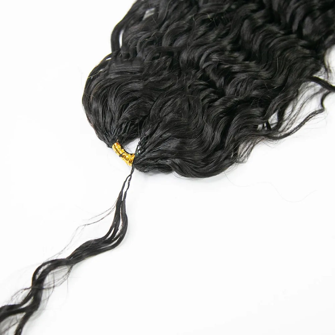 Soft Feather Crochet Braids Hair 100% Human Hair Extensions-Natural Wave