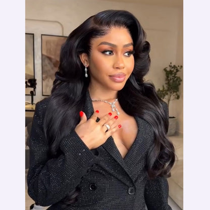 “M” Shape Hairline 360 Transparent/HD Lace Front Invisi-Strap Wig / Body Wave