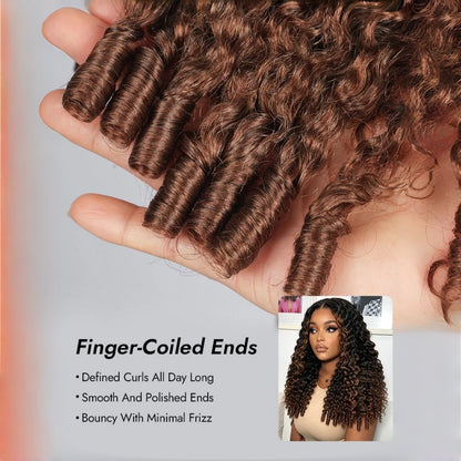 HD LACE 9x6 Lace Parting Super Preplucked Hairline Density Wig Ombre Brown Burmese Curly With Spiral Ends