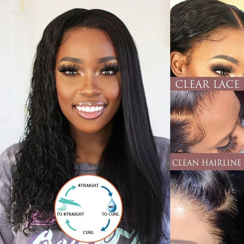 NEW “SUPER Pre-plucked HD Lace” 13x6 Lace Front Wig Wet & Wavy 2 in 1