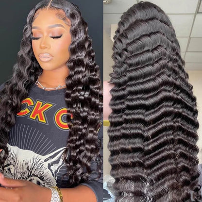 "One Fits All" 9x6 Lace Parting HD LACE Super Preplucked Hairline Loose Wave Wig