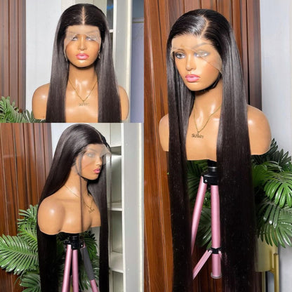 FULL TRANSPAREN/HD LACE PRE-PLUCKED SILK STRAIGHT HAIR WIG