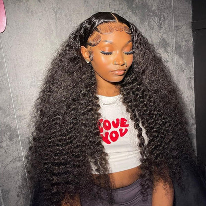 FULL TRANSPAREN/ HD LACE PRE-PLUCKED CURLY HAIR WIG