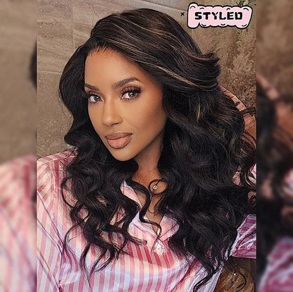 HD LACE 3D Dome Cap 9x6 Super Preplucked with Drawstring Wig Highlighted Kinky Straight