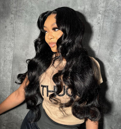 BYE-BYE KNOTS HD LACE 7X5 CLOSURE  LACE WIG / BODY WAVE