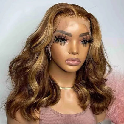 FULL TRANSPARENT/HD LACE PRE-PLUCKED HONEY BLONDE BODY WAVE BOB FULL LACE WIG