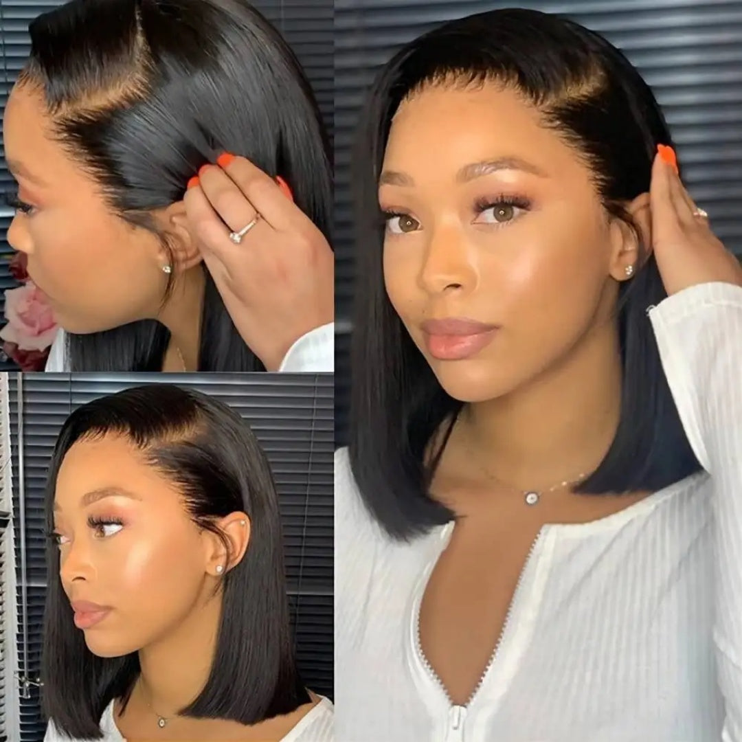 HD LACE 9x6 Lace Parting Super Preplucked Hairline Density Wig Straight BOB