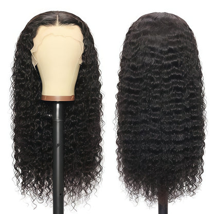 Upgrade 370 Fitted Cap Invisi-Strap HD Lace Preplucked Hairline Wig  Deep Wave