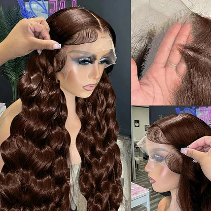 BYE-BYE KNOTS HD LACE 13X4 FULL FRONTAL WIG / BODY WAVE