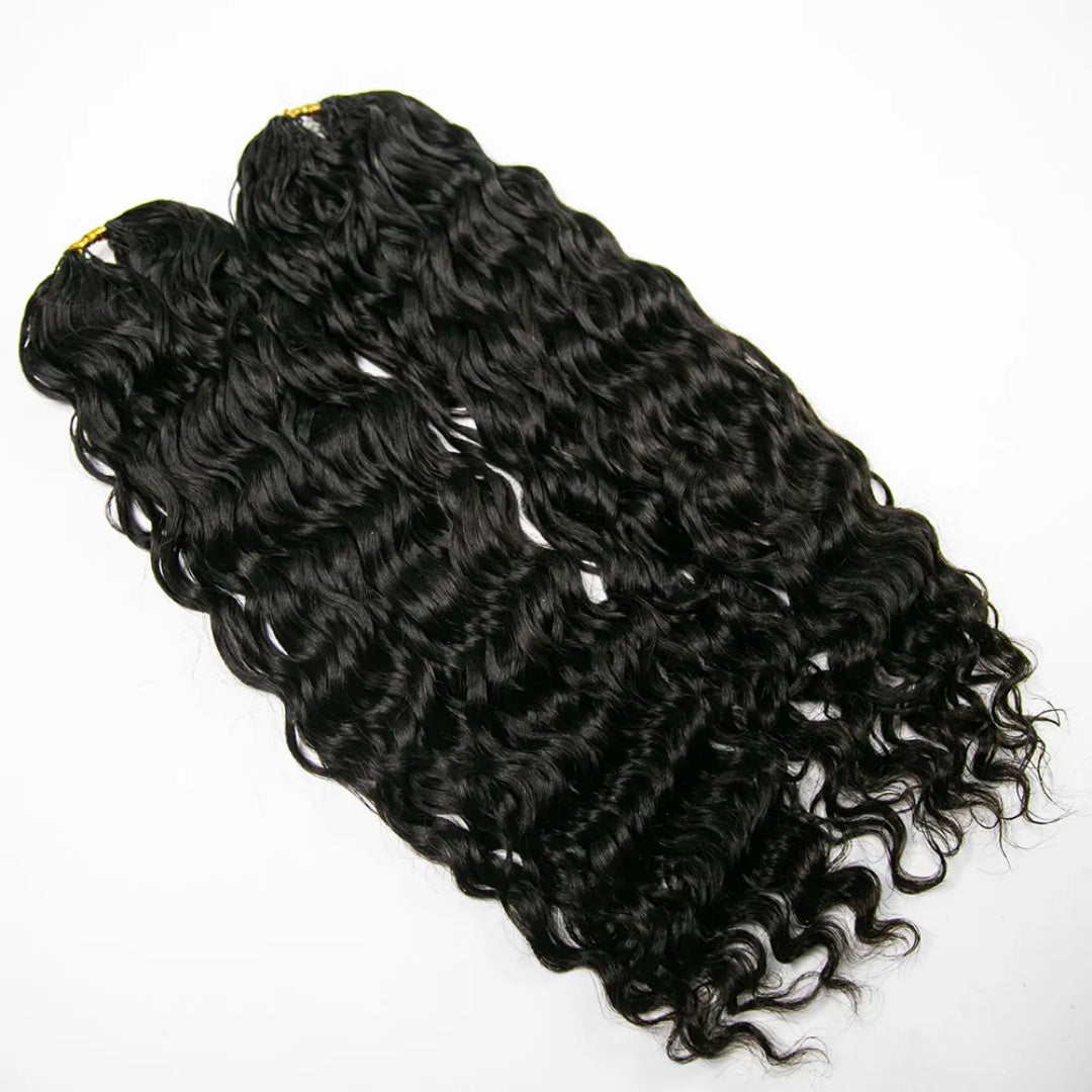 Soft Feather Crochet Braids Hair 100% Human Hair Extensions-Natural Wave