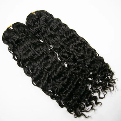 Soft Feather Crochet Braids Hair 100% Human Hair Extensions-Natural Wave