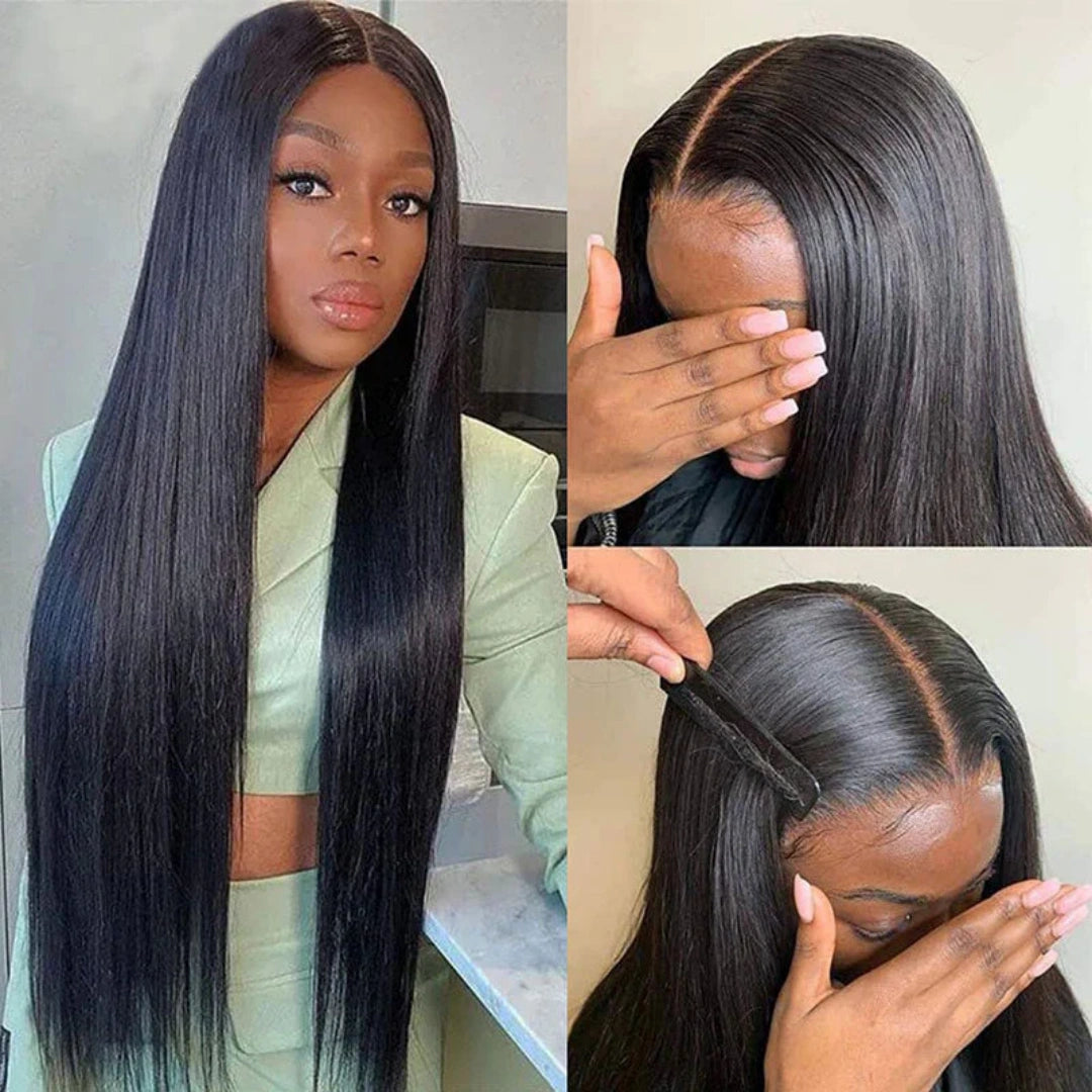 HD LACE 9x6 Lace Parting Super Preplucked Hairline Density Wig STRAIGHT