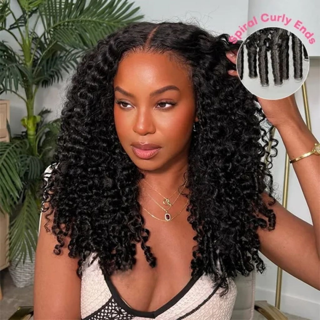 【DEAL】“SUPER Pre-plucked HD Lace” 13x6 Lace Front Wig Burmese Curly With Spiral Curl Ends