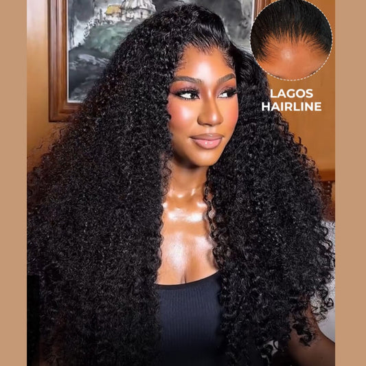 “M” Shape Hairline 360 Transparent/HD Lace Front Invisi-Strap Wig / Curly