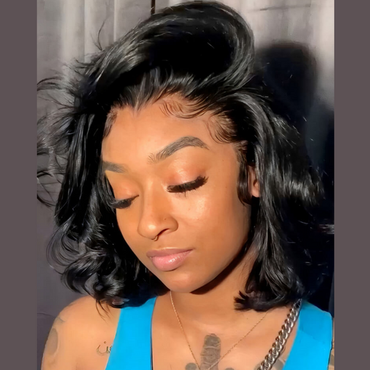 “M” Shape  Hairline 13X4/13X6 Transparent Lace Front Wig Body Wave BOB