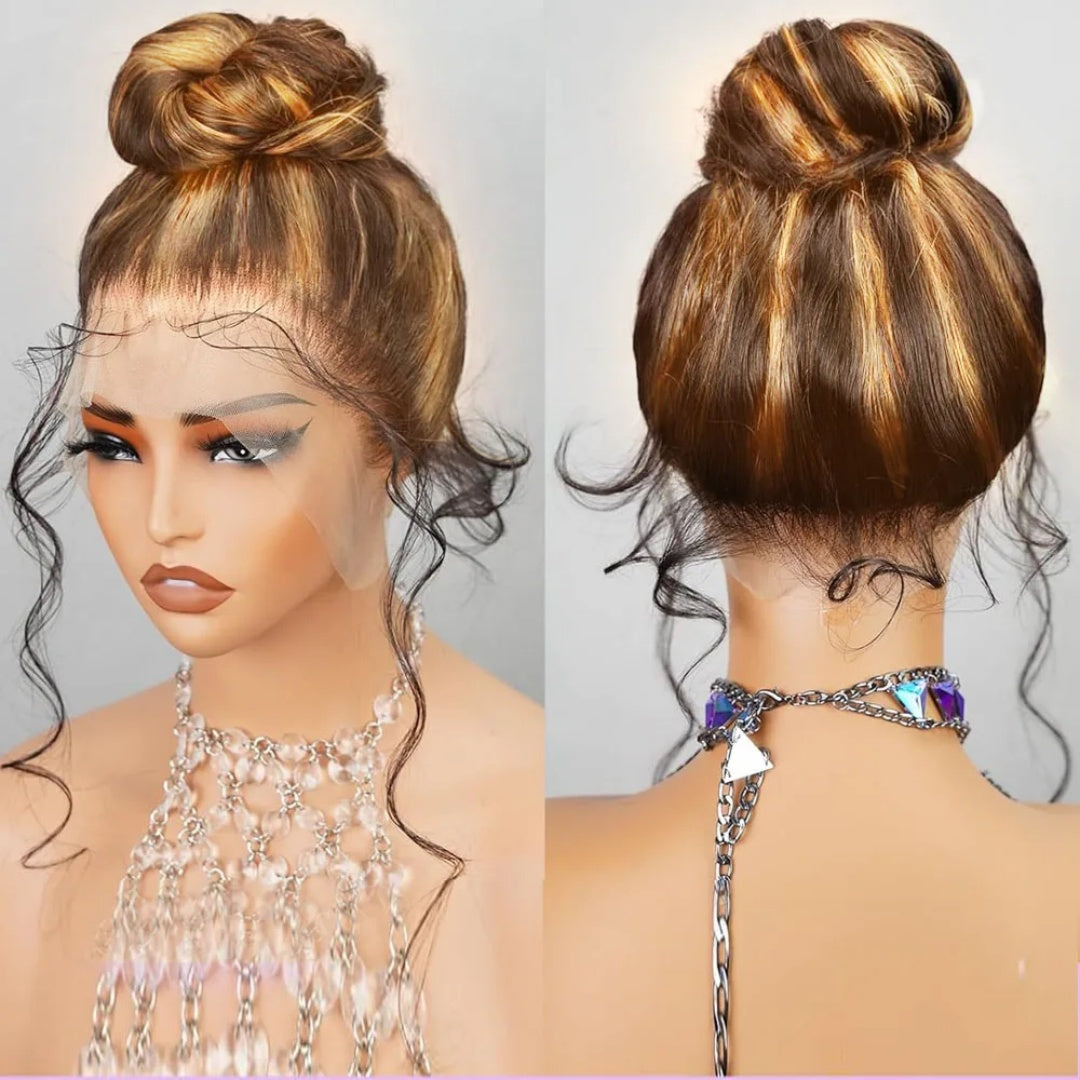 Invisi-Strap 360 Transparent Lace Highlight Wig // Body Wave