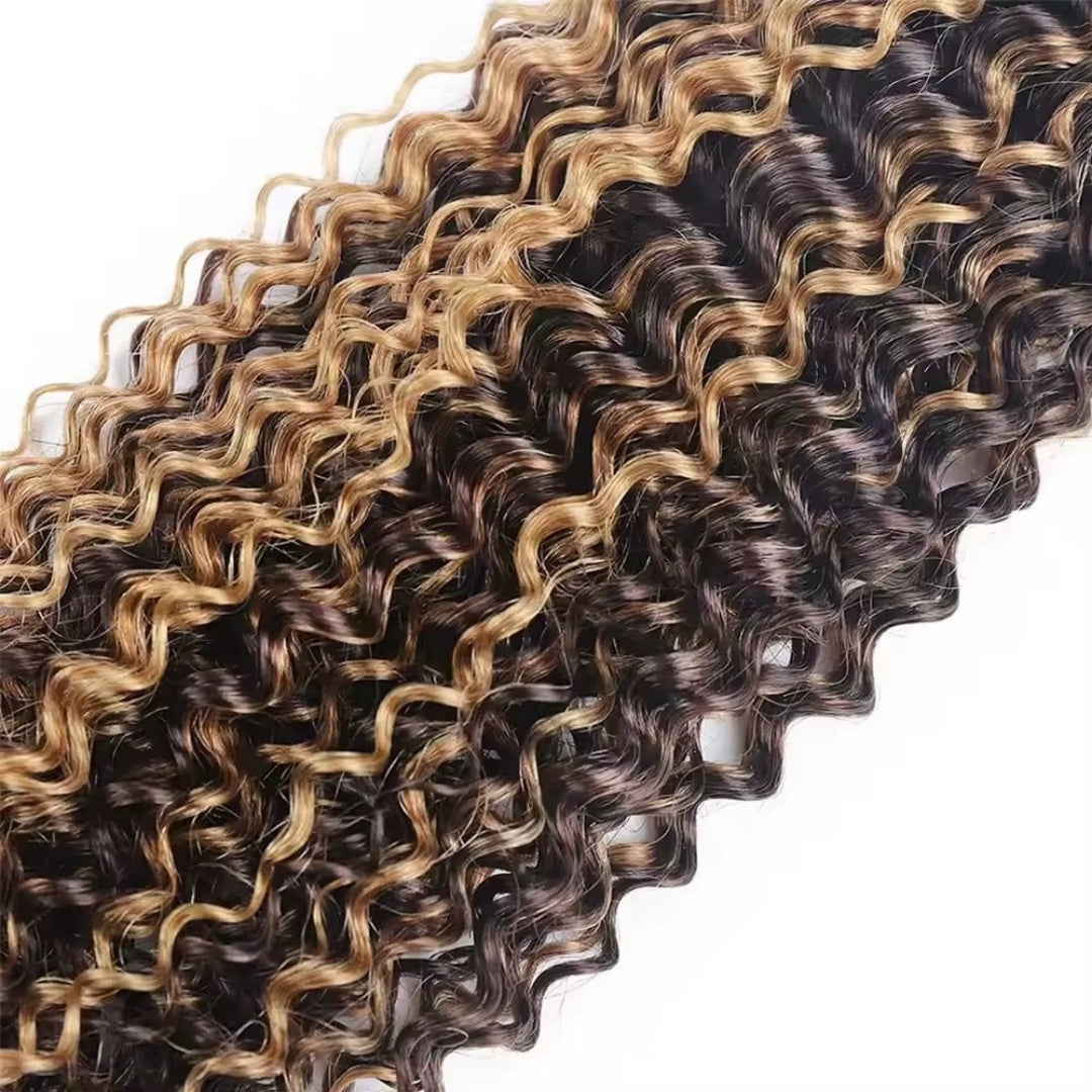 100% Virgin Human Hair Bundles 10-26 Inches 3 Bundles P4/27 Water Wave