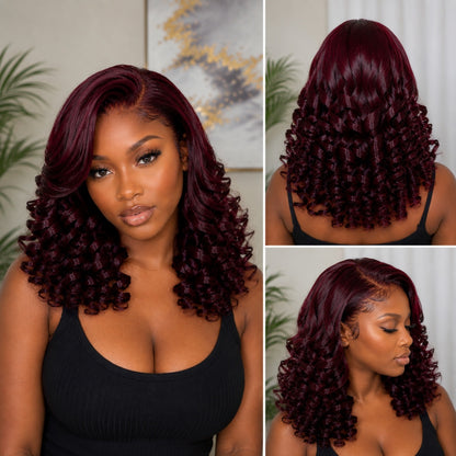 13X4/13X6 Full Frontal Transparent Lace Double Drawn Bouncy Wave Wig