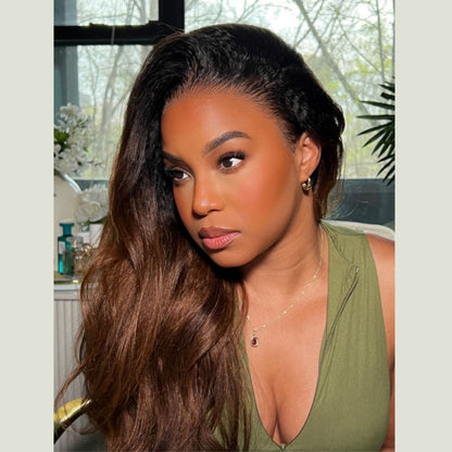 13X6  FIT 2.0 HD LACE FRONT SUPER PRE-PLUCKED WIG /OMBRE YAKI STRAIGHT