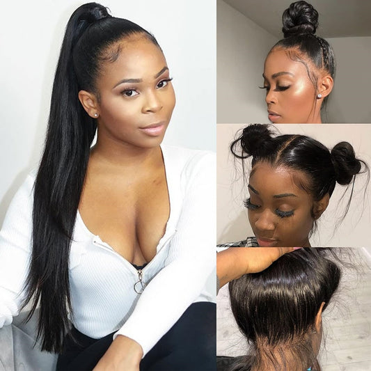 Upgrade 370 Fitted Cap Invisi-Strap HD Lace Preplucked Hairline Wig  Straight