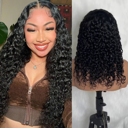 4x4/5x5 TRANSPARENT LACE CLOSURE PRE-PLUCKED WATER WAVE WIG
