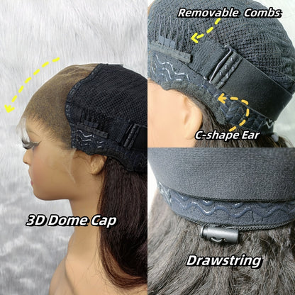 HD LACE 3D Dome Cap 9x6 Super Preplucked with Drawstring Wig Burmese Curls