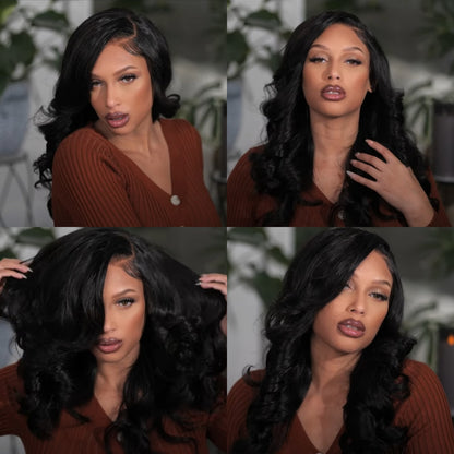 BYE-BYE KNOTS 360 HD LACE FAKE SCALP BODY WAVE WIG / Invisi-Strap
