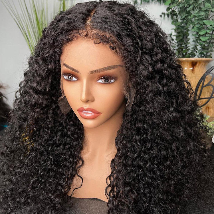 HD LACE 3D Dome Cap 9x6 Drawstring Wig Curly with Curly/Newborn Edge
