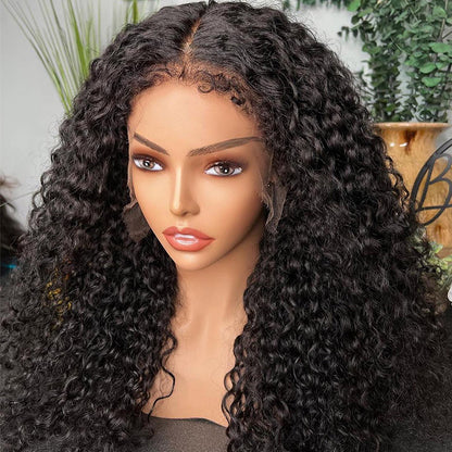 HD LACE 3D Dome Cap 9x6 Drawstring Wig Curly with Curly/Newborn Edge