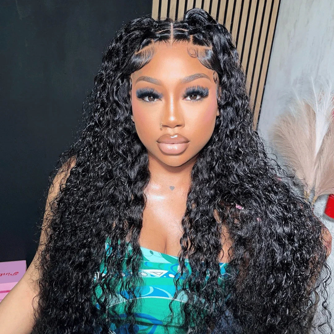 BYE-BYE KNOTS 13X6 HD LACE FRONTAL SUPER PRE-PLUCKED WIG /WATER WAVE
