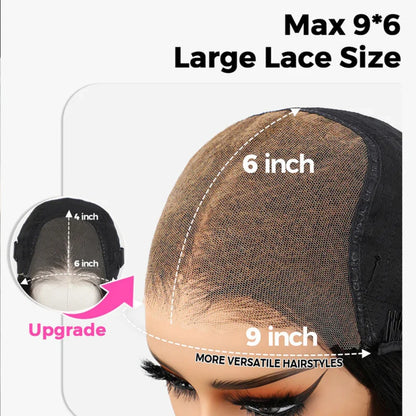 HD LACE 3D Dome Cap 9x6 Super Preplucked with Drawstring Wig Burmese Curls