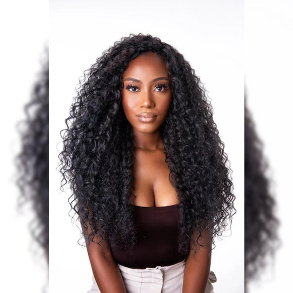 Upgrade 370 Fitted Cap Invisi-Strap HD Lace Preplucked Hairline Wig  Deep Curly