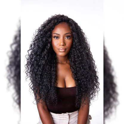 Upgrade 370 Fitted Cap Invisi-Strap HD Lace Preplucked Hairline Wig  Deep Curly