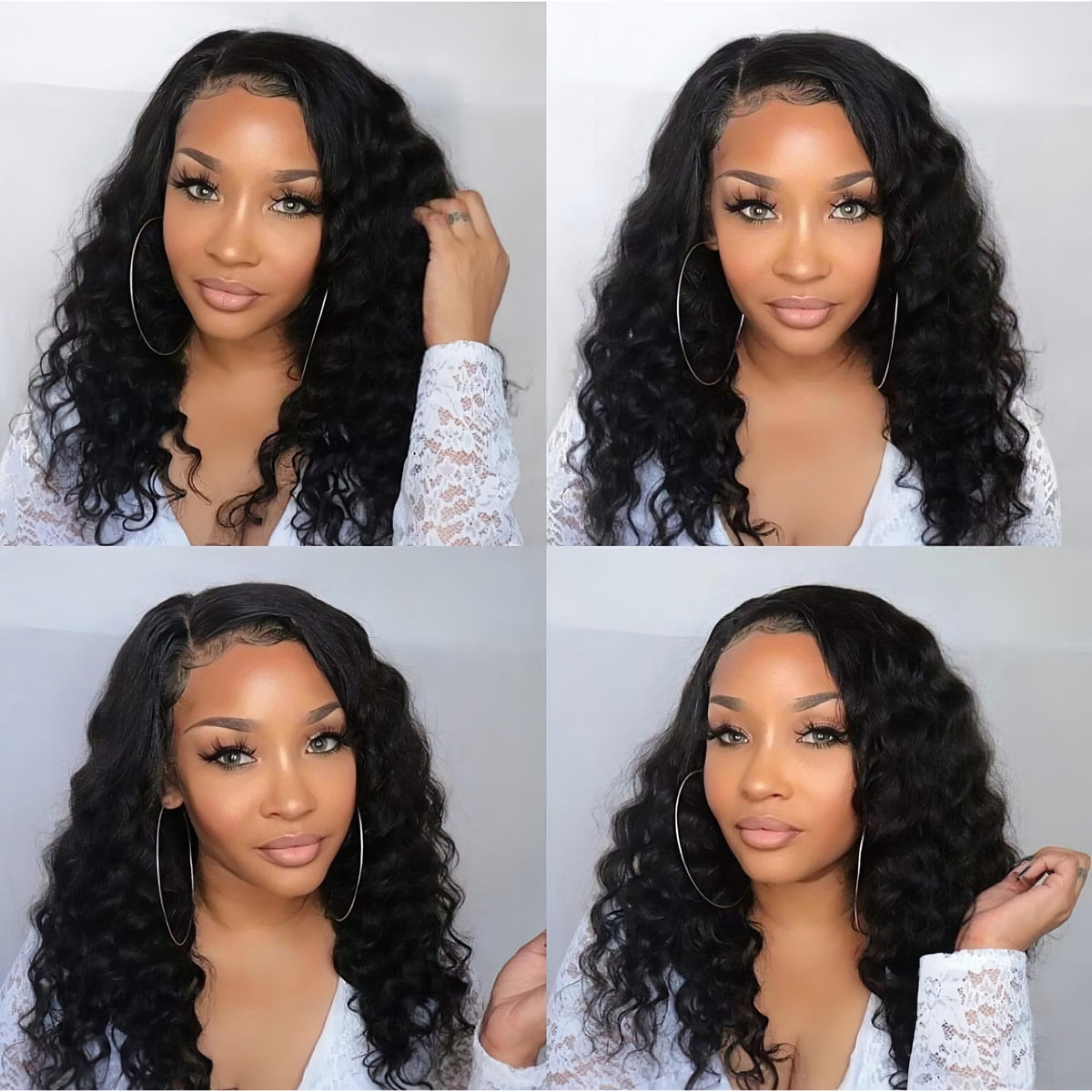 4x4/5x5 TRANSPARENT LACE CLOSURE PRE-PLUCKED DEEP WAVE WIG