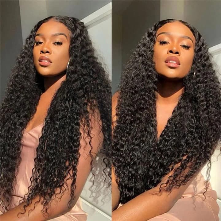 BYE-BYE KNOTS HD LACE 7X5 CLOSURE  LACE WIG / CURLY