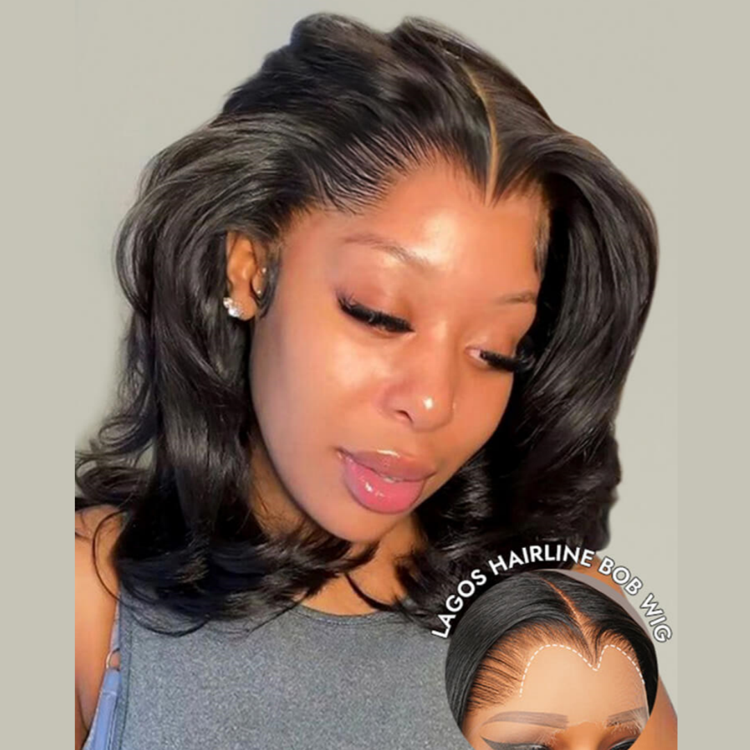 “M” Shape  Hairline 13X4/13X6 Transparent Lace Front Wig Body Wave BOB