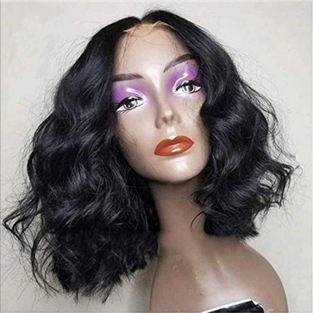 FULL TRANSPARENT/HD LACE PRE-PLUCKED BODY WAVE BOB HUMAN HAIR FULL LACE WIG