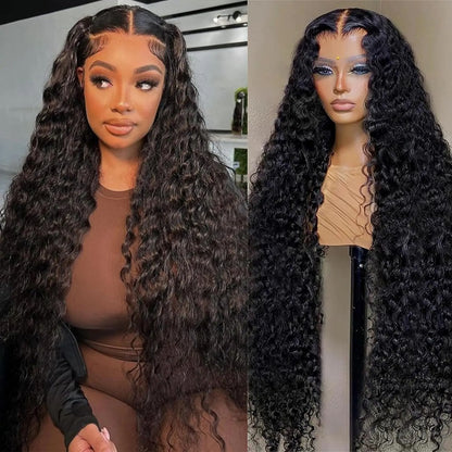V Part Wig Curly Glueless Human Hair Wig