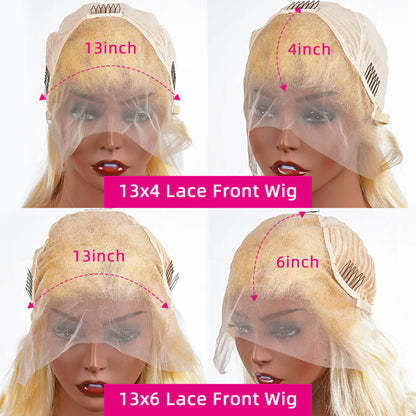 13X4/13X6 LACE FRONT HUMAN HAIR HONRY BLONDE STRAIGHT BOB WIG