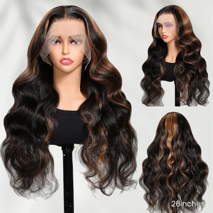 Upgrade 370 Fitted Cap Invisi-Strap HD Lace Preplucked Hairline Wig  Body Wave Highlight