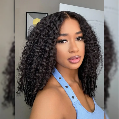 HD FULL LACE (WITHOUT MESH) INVISI-STRAP JERRY CURLY WITH FINGER COIL ENDS  WIG