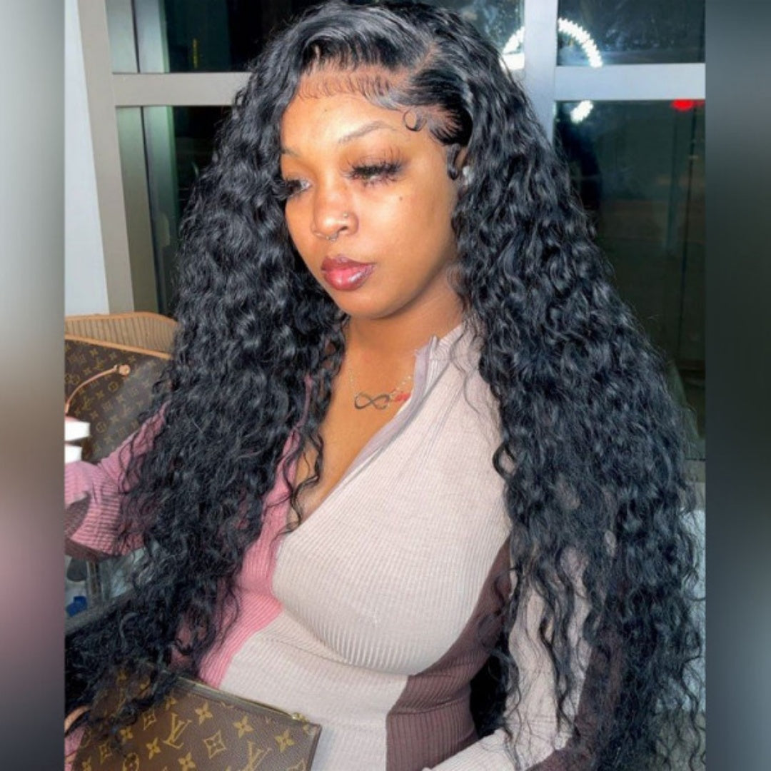 FULL TRANSPAREN/HD LACE PRE-PLUCKED WATER WAVE HAIR WIG