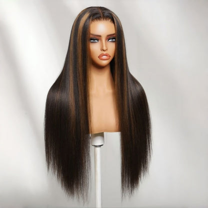 Invisi-Strap 360 Transparent Lace Highlight Wig // Yaki Straight