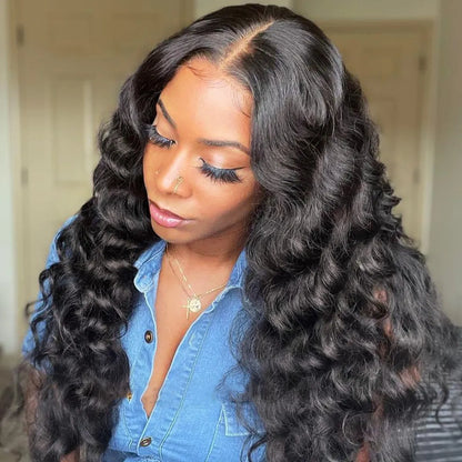 BYE-BYE KNOTS 13X6 HD LACE FRONTAL SUPER PRE-PLUCKED WIG /LOOSE DEEP WAVE