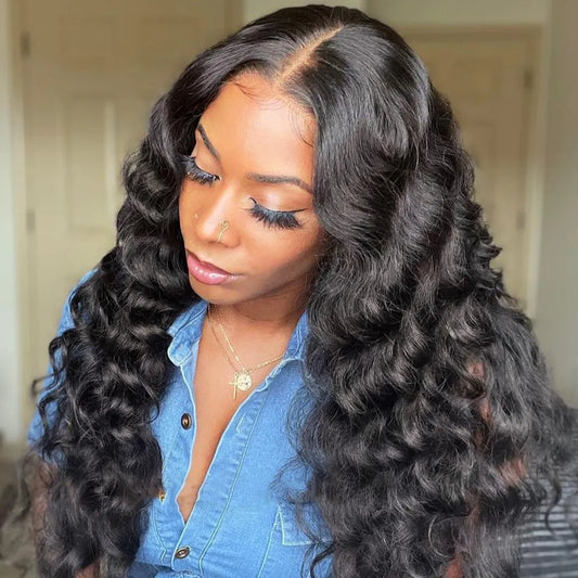 BYE-BYE KNOTS 13X6 HD LACE FRONTAL SUPER PRE-PLUCKED WIG /LOOSE DEEP WAVE