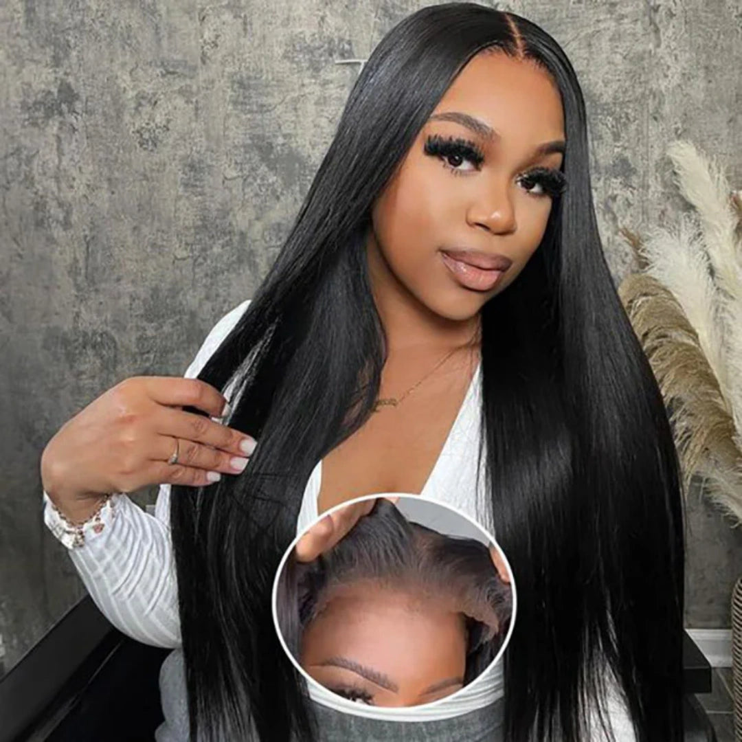 Upgraded Drawstring 13X4/13X6 Full Frontal HD Lace Wig Straight